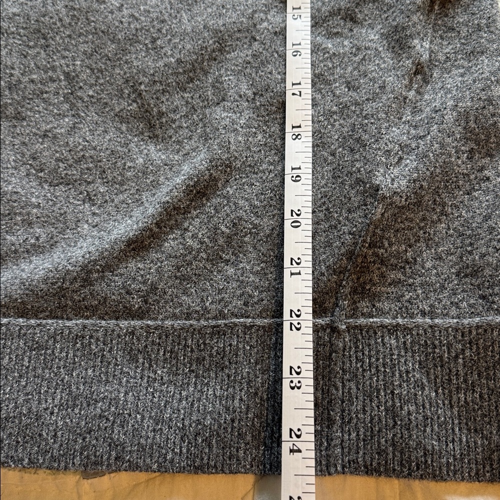 Lucky Brand Heathered Gray V-Neck Pullover Sweater - Picture 7 of 7